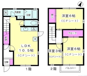 パークプレイス中原Ｆ棟の物件間取画像